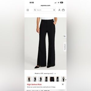 Express Black Wide-Leg Pants NWT
